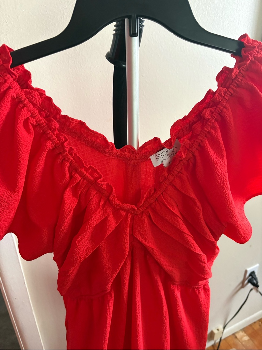 Red Ruffled Dress - Picture 5 of 6